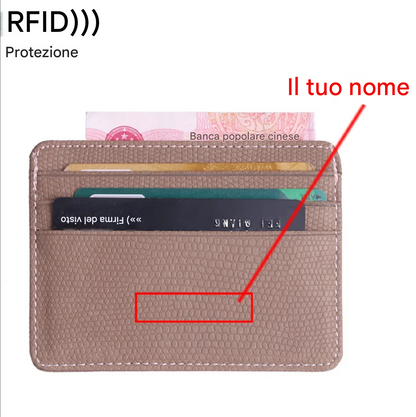 Elegante portafoglio Lichee RFID