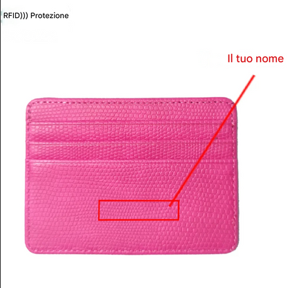 Elegante portafoglio Lichee RFID