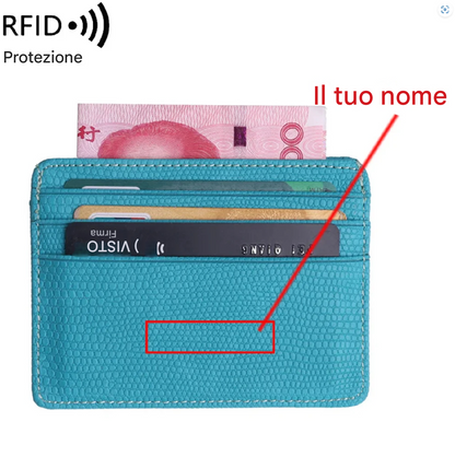 Elegante portafoglio Lichee RFID