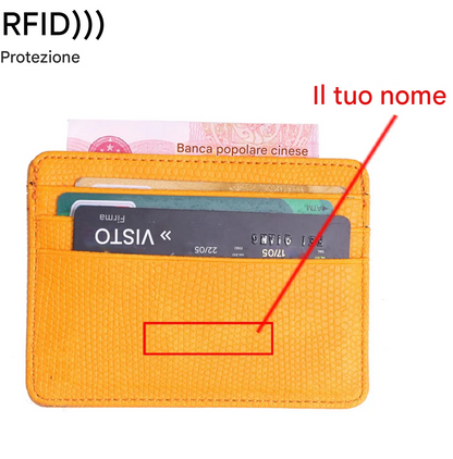 Elegante portafoglio Lichee RFID